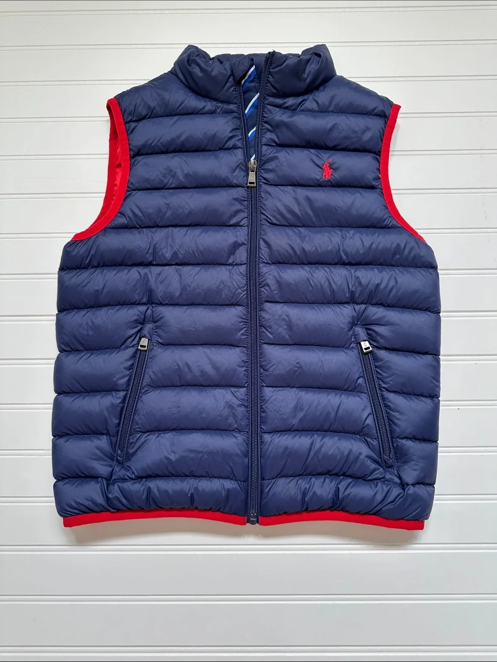 Ralph Lauren Navy Blue Puffer Vest Boys 10/12